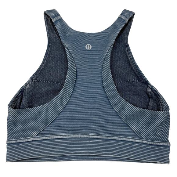 LULULEMON Bob and Weave Bra Sz 4 Washed Night Diver - Picture 3 of 5